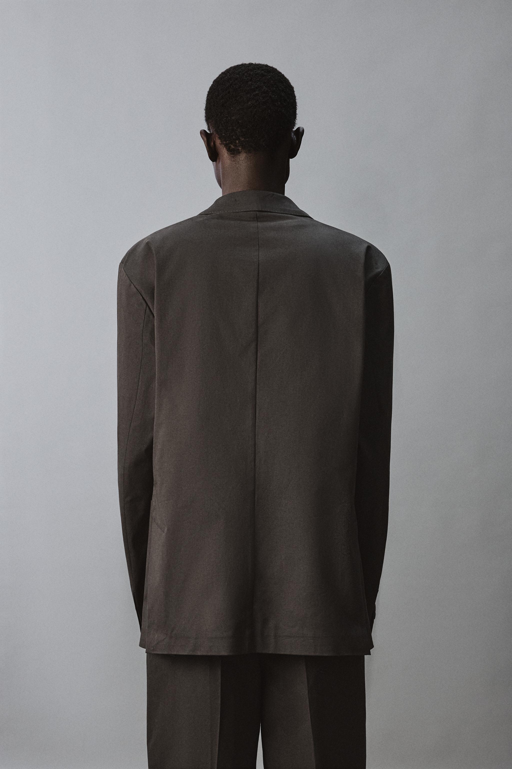 RELAXED FIT COTTON BLEND SUIT JACKET